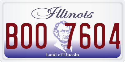 IL license plate B007604