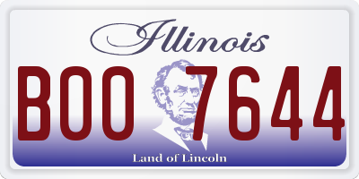 IL license plate B007644