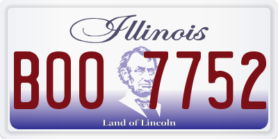 IL license plate B007752
