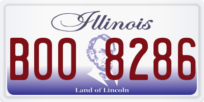 IL license plate B008286