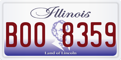 IL license plate B008359