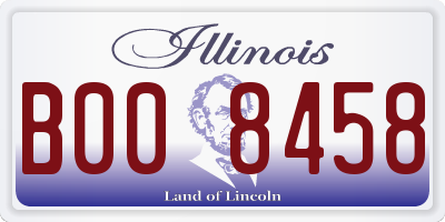 IL license plate B008458