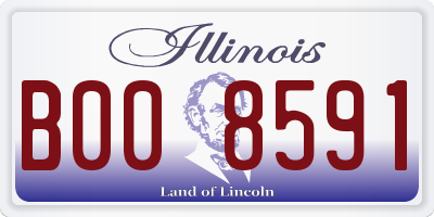 IL license plate B008591