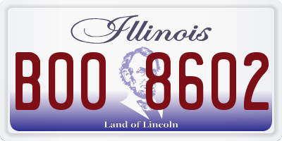 IL license plate B008602