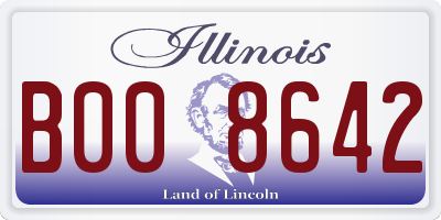 IL license plate B008642