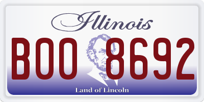 IL license plate B008692