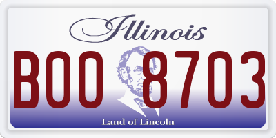 IL license plate B008703