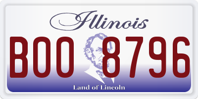 IL license plate B008796