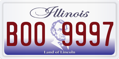 IL license plate B009997