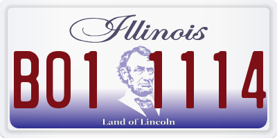 IL license plate B011114