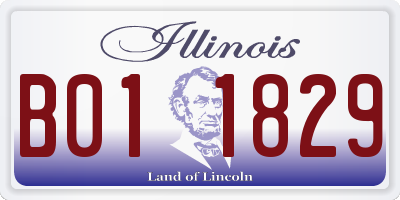 IL license plate B011829