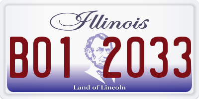 IL license plate B012033