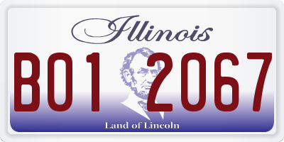 IL license plate B012067