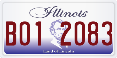 IL license plate B012083