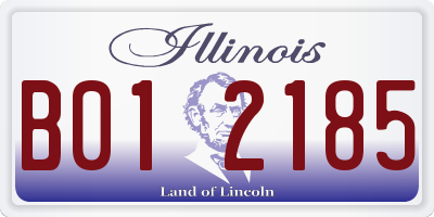 IL license plate B012185