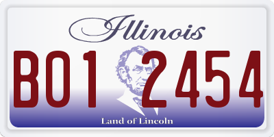 IL license plate B012454