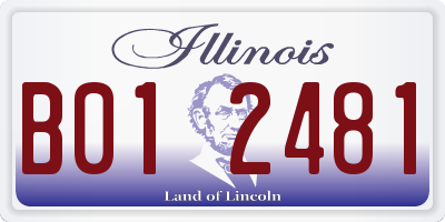 IL license plate B012481