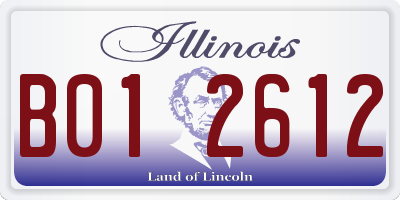IL license plate B012612