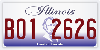 IL license plate B012626