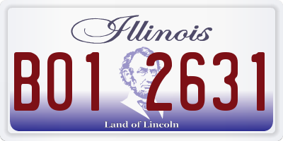 IL license plate B012631