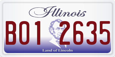 IL license plate B012635