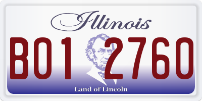 IL license plate B012760