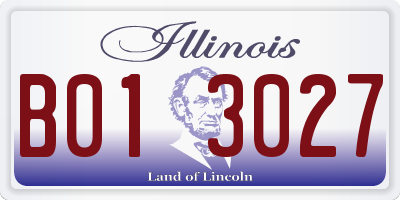 IL license plate B013027