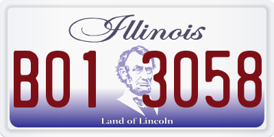 IL license plate B013058
