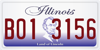 IL license plate B013156