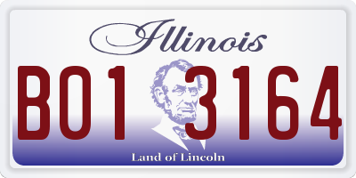 IL license plate B013164