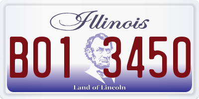 IL license plate B013450