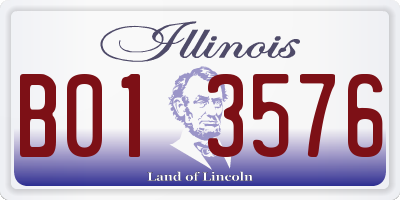 IL license plate B013576