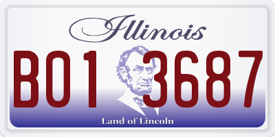 IL license plate B013687