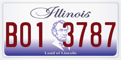 IL license plate B013787