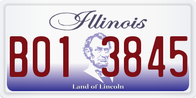IL license plate B013845