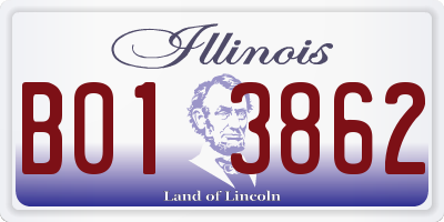 IL license plate B013862