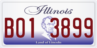 IL license plate B013899