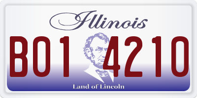 IL license plate B014210