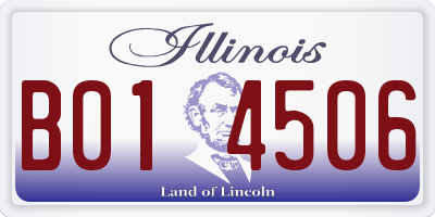 IL license plate B014506