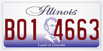 IL license plate B014663