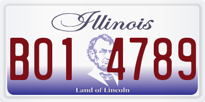 IL license plate B014789