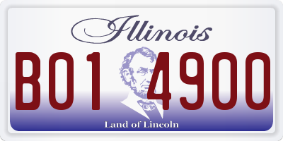 IL license plate B014900