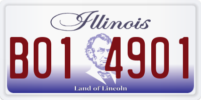 IL license plate B014901