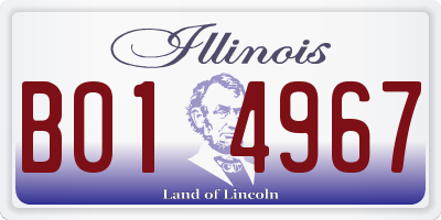 IL license plate B014967