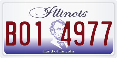 IL license plate B014977