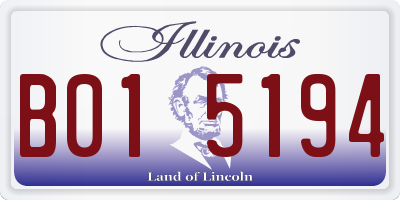 IL license plate B015194