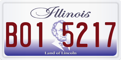 IL license plate B015217