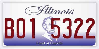 IL license plate B015322