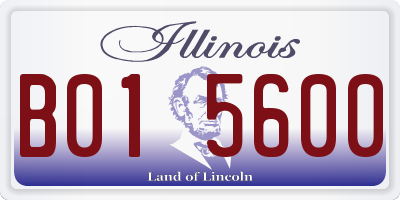 IL license plate B015600