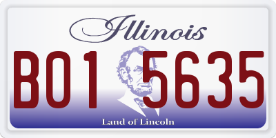 IL license plate B015635
